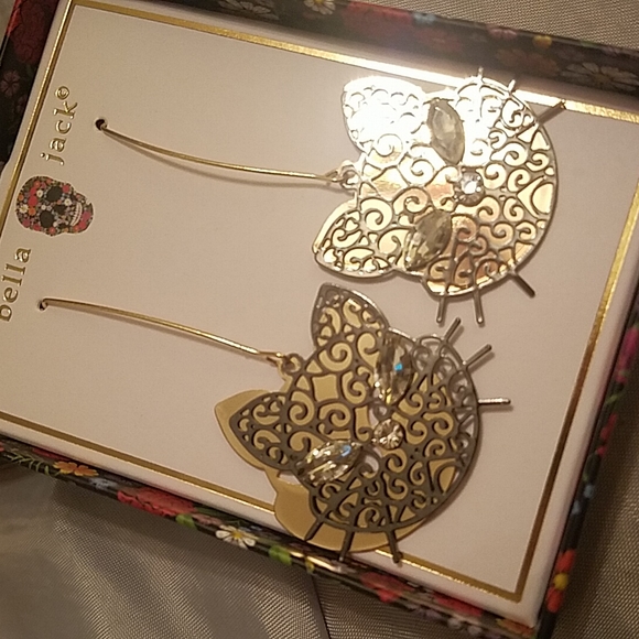 Cat dangle earrings new in box - Picture 1 of 3